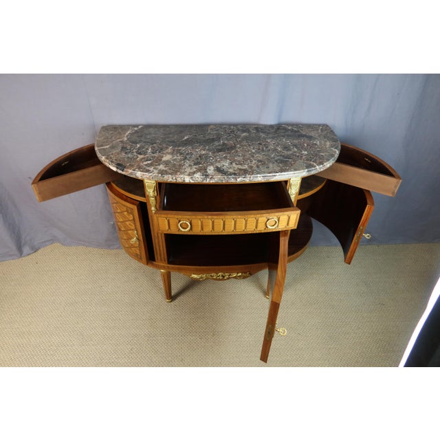 1940s Vintage Half Moon Dresser, 1940s For Sale - Image 5 of 14