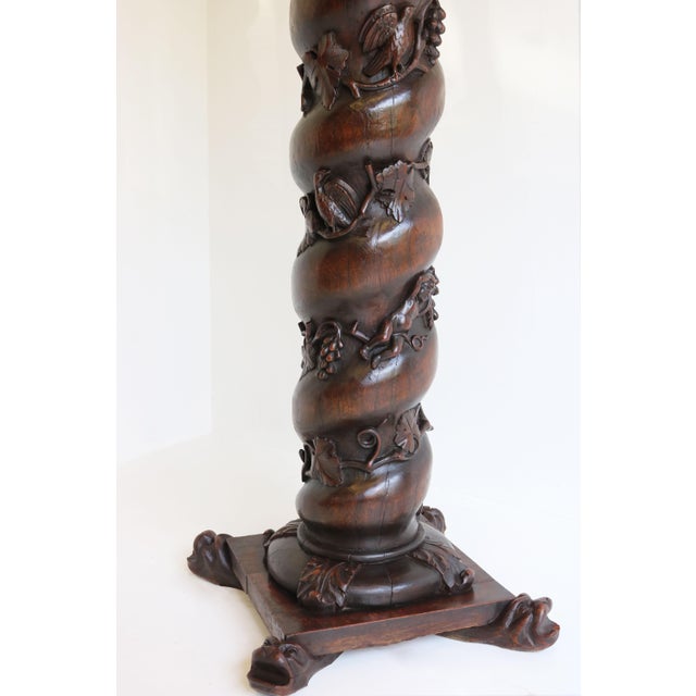 Antique French Oak Pedestal, 1860 For Sale - Image 4 of 11