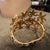 2000s Vintage Costume Jewelry Gilded Metal and Crystals Italian Bangle Bracelet For Sale - Image 12 of 13