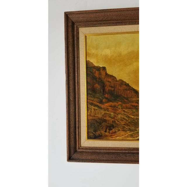 Vintage Landscape Canyon Abstract Painting by Gonzalo For Sale - Image 11 of 13
