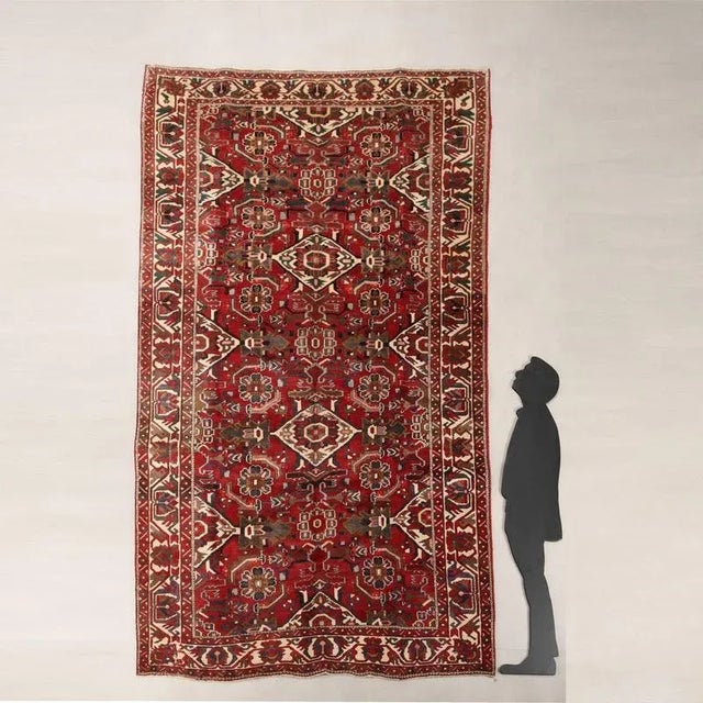 Bakthiari rug in cotton and wool, large knot, hand-made. This piece is attributed to the mentioned designer/maker. It has...