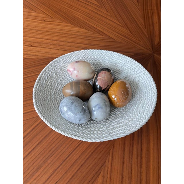 Vintage Italian Polished Alabaster Eggs-6 Pieces For Sale In Houston - Image 6 of 6