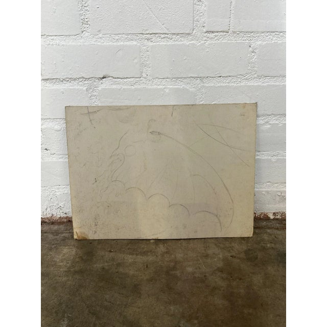 Mid-Century Modern Rainbow Swirl & Ball Painting by Ernesto Bonilla For Sale - Image 3 of 3