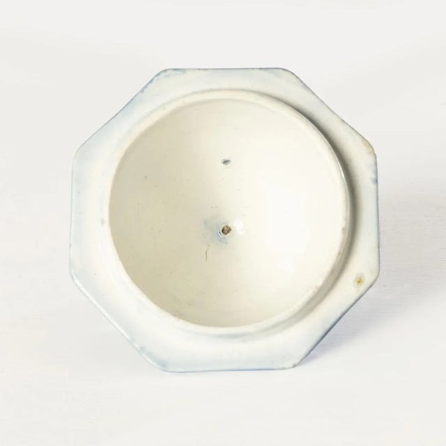 19th Century Flow Blue Sugar Bowl For Sale - Image 10 of 10