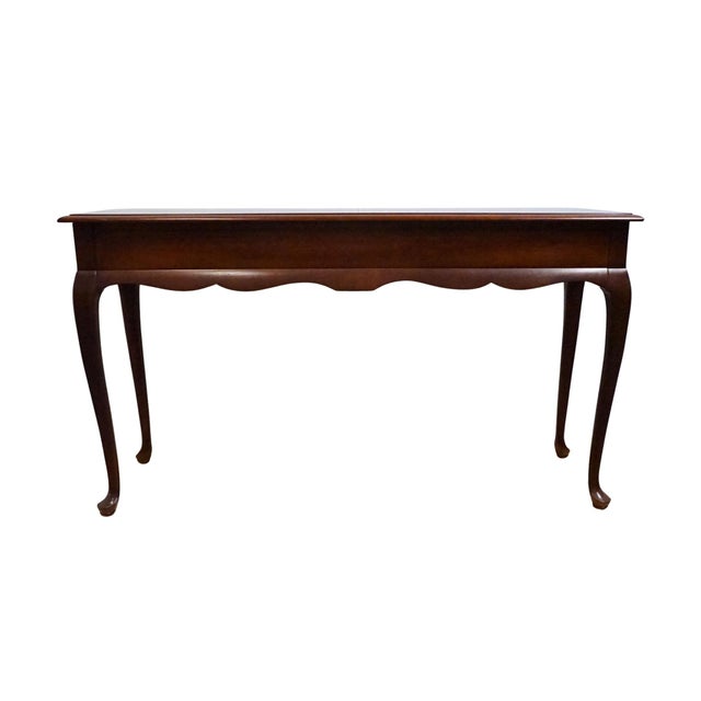 Superior Furniture Co. Solid Cherry Traditional Queen Anne Style 52" Accent Sofa Table 01-24518 For Sale - Image 11 of 13