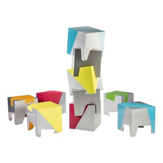 Sissi Stackable Totem Seats in Powder-Coated Aluminum by Altreforme, Set of 5 For Sale