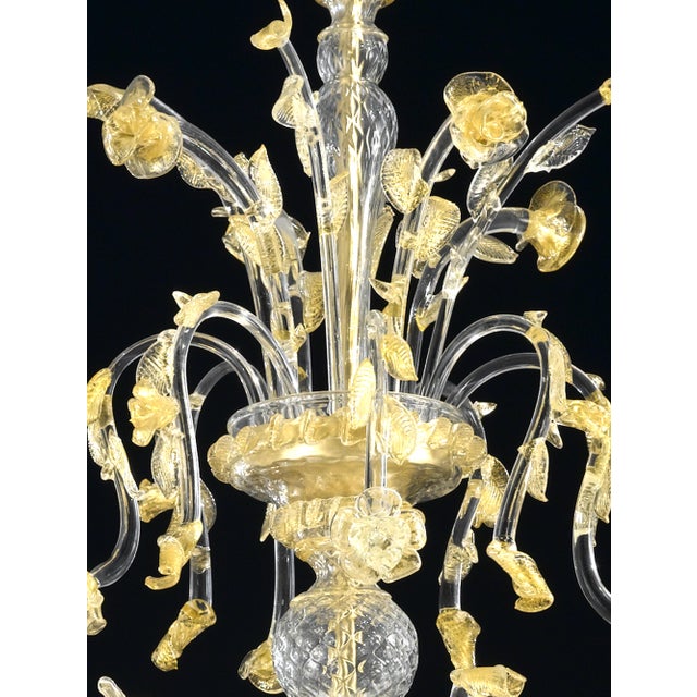 2020s Huge Luxury Italian Chandelier With Flowers and Leaves Murano Glass For Sale - Image 5 of 8