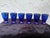 Mid 19th Century European Cobalt Blue & Gilt Enamel Glass Decanter Set With Six Cordial Glasses For Sale - Image 11 of 12