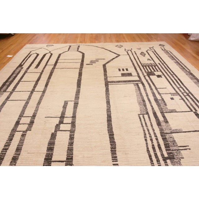 Abstract Modern Area Rug For Sale - Image 4 of 8