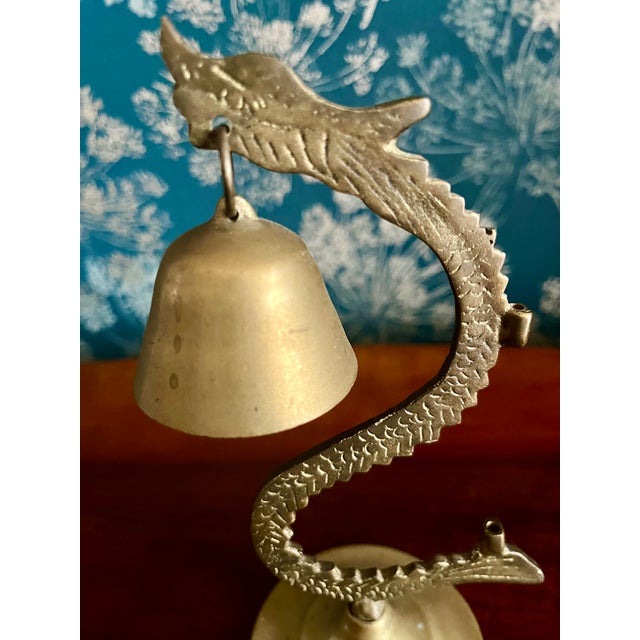 1900s Bronze and Brass Dragon Bell and Bronze Mallet/ Temple Bell ...