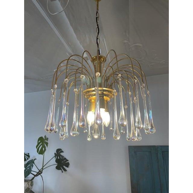 Teardrop Chandelier by Paolo Venini For Sale - Image 5 of 9