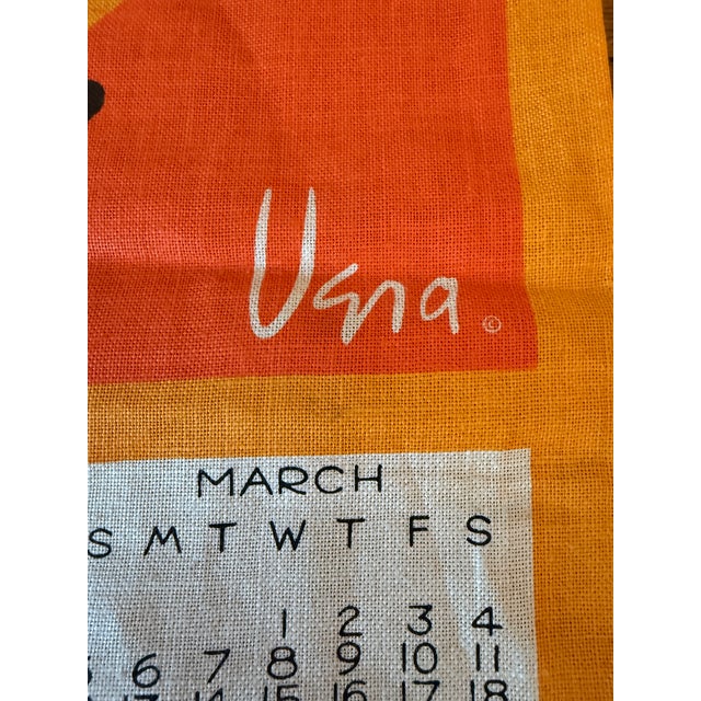 Vera Neumann Linen Tea Towel Calendar, 1972, Ladybug Design For Sale In Portland, OR - Image 6 of 9
