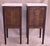 1910s Pair of English Mahogany Nightstands With Carved Floral Doors & Stone Tops For Sale - Image 17 of 18
