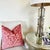 This pillow is so much more beautiful in person. Give your space a luxurious feel with this geranium pink cut velvet on a...