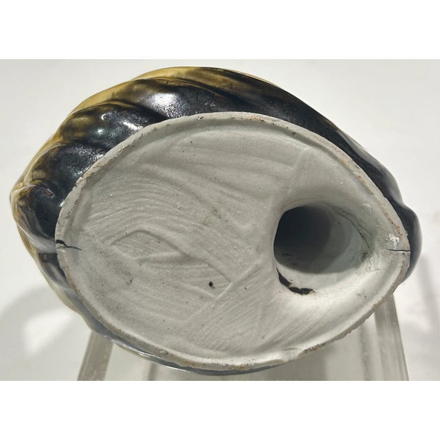 Chestnut Vintage Brutalist Folk Art Studio Pottery French Hen For Sale - Image 8 of 12