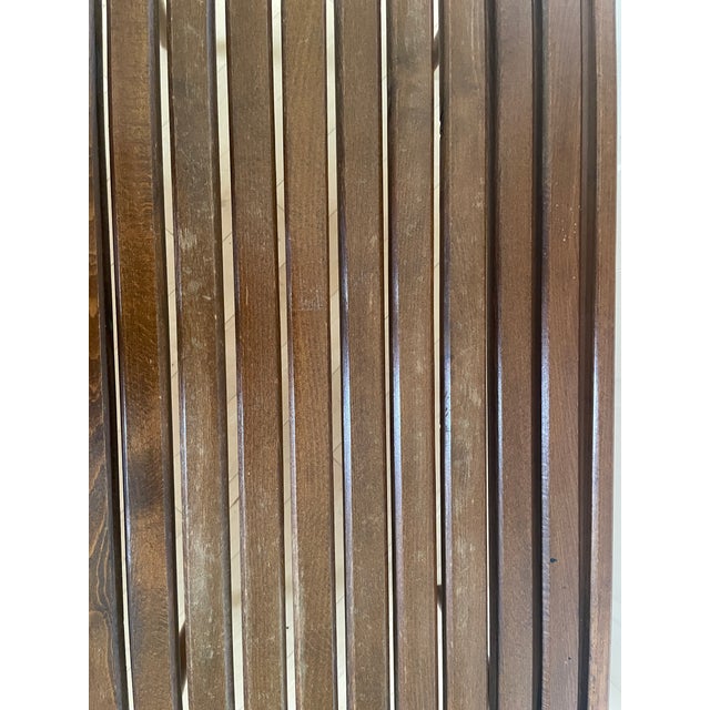 Vintage Mid Century Modern Yugoslavian Beech Wood Slat Coffee Table Bench MCM For Sale In Chicago - Image 6 of 12