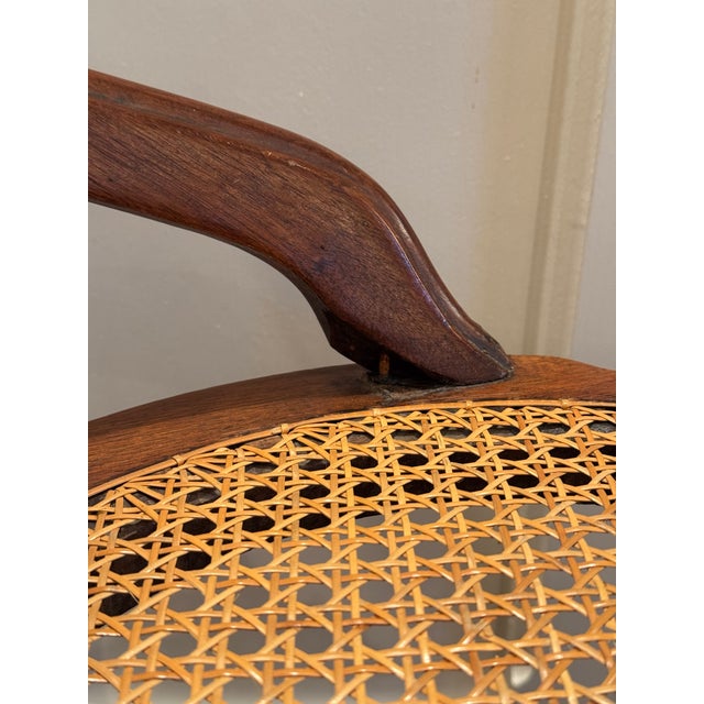 Vintage Victorian Style Mahogany and Cane Side Chairs - Set of 4 For Sale - Image 16 of 17