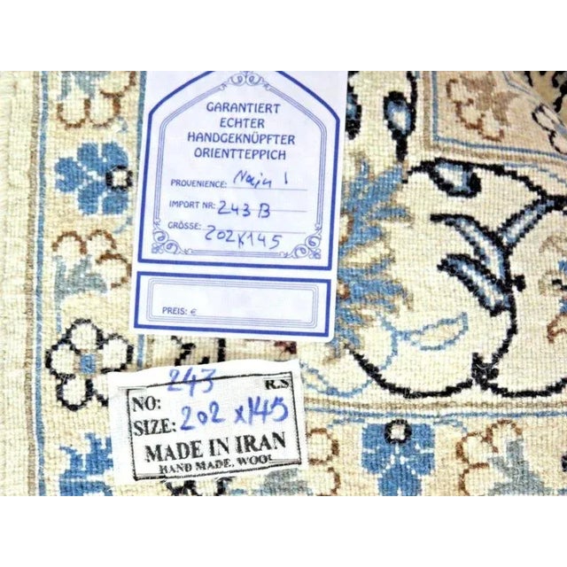 Middle Eastern Rug in Virgin Wool and Silk For Sale - Image 10 of 11