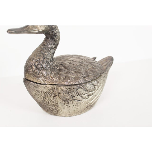 Silver Plated Duck Ice Bucket by Mauro Manetti for Fonderia D'Arte, 1970s For Sale - Image 4 of 9