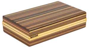 Mid-Century Wood and 24 Karat Gold-Plated Box in the style of Afra & Tobia Scarpa, Italy, 1970s