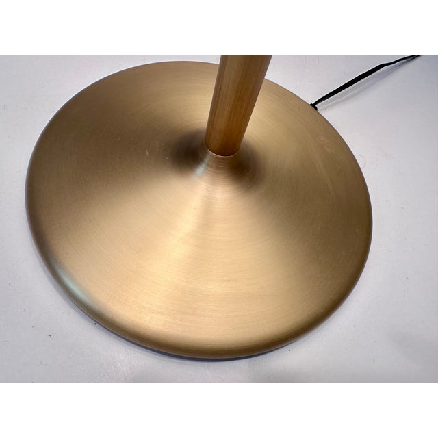 Table Lamp with Brass Base and Silk Shade by Swiss Lamps International, Zurich, 1970s For Sale - Image 6 of 14