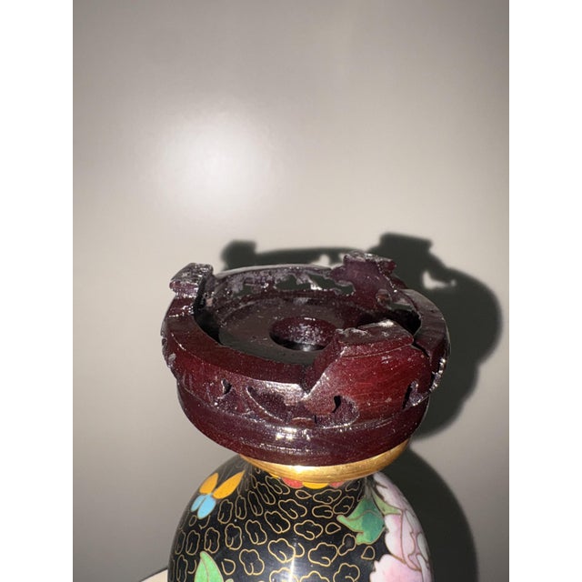 Vintage Cloisonne Vase, 1960 For Sale - Image 6 of 7