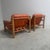 Brown Brutalist Leather Lounge Chairs, 1960s, Set of 2 For Sale - Image 8 of 18