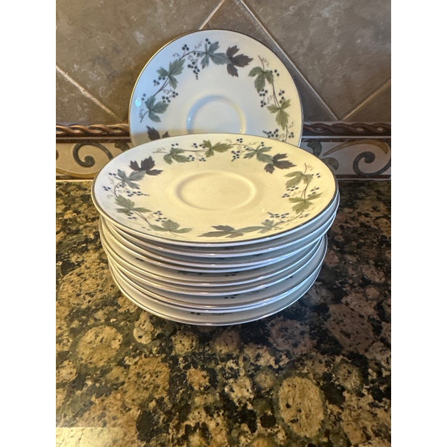 1970s Vintage Royal Doultpn Dinnerware Burgundy - 55 pcs For Sale - Image 5 of 11