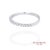 Contemporary Platinum 950 Natural Diamond Half Eternity Band Ring For Sale - Image 3 of 6