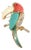Vintage Toucan Bird Brooch Gold-Plated With Resin and Rhinestones For Sale