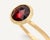 This gorgeous ring by Italian designer Marco Bicego and from their Jaipur Collection, contains a round rose cut garnet...