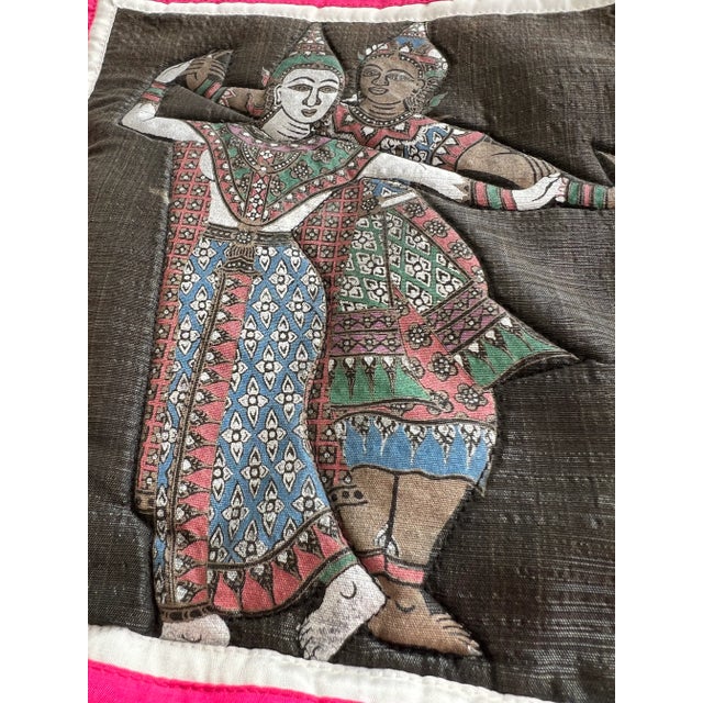 Vintage Red Asian/Thai Style Pillow Cover For Sale In West Palm - Image 6 of 6