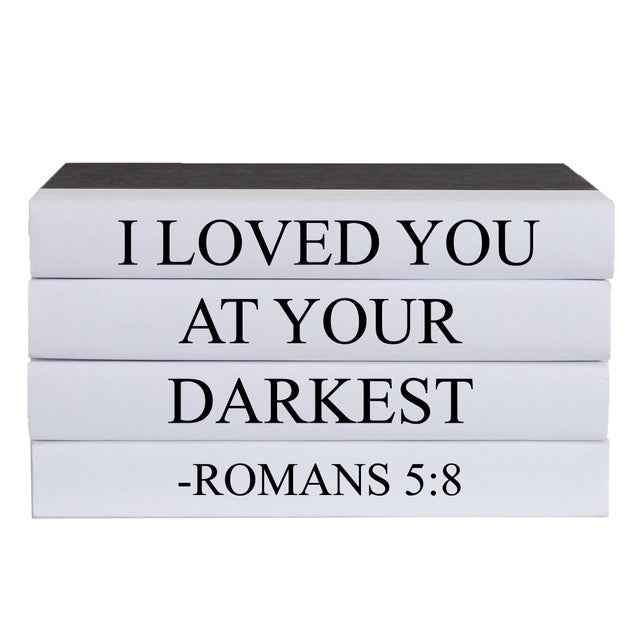 Let your thoughts be seen with these four decorative hardback books in black with white spines.