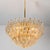 Metal Venini Style Clear Gold Glass Messing Chandelier, 1970 For Sale - Image 7 of 14