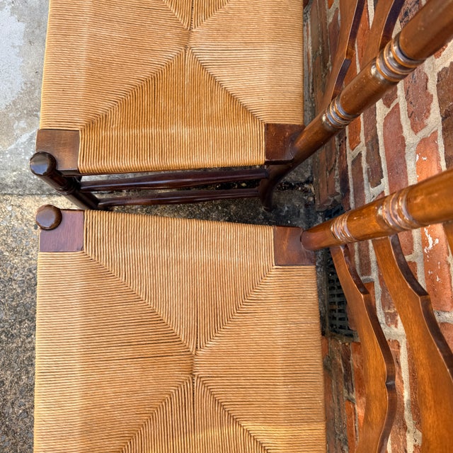 Victorian Pair of Mid 19th Century Ladderback and Bobbin Chairs For Sale - Image 3 of 12