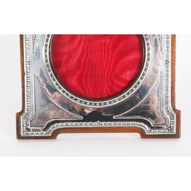 Wood Antique Sterling Silver Photo Frames, 1890s, Set of 2 For Sale - Image 7 of 18