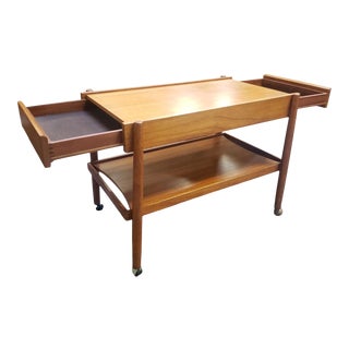 Mid Century Teak Bar Cart by Elton C.1960 For Sale