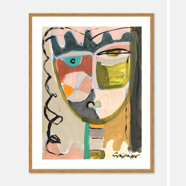Lesley Grainger Olivia Jane by Lesley Grainger in Gold Frame, Medium Art Print For Sale - Image 4 of 4
