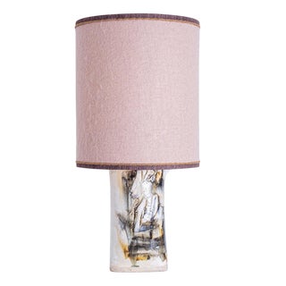 Table Lamp with Pink Shade from Jeppe Hagedorn, Denmark, 1960s For Sale