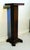 Rare find! A vintage 1900's wood pedestal/plant stand in the Arts & Craft Mission style.. A tall and slender columnar...