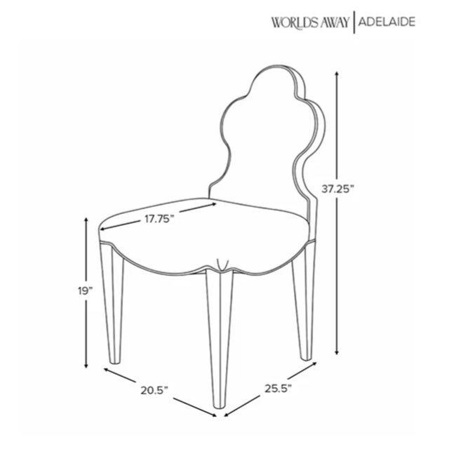 Matthew Izzo Home Adelaide Light Blue Performance Linen and Cerused Oak Clover Back Dining Chair For Sale - Image 10 of 10