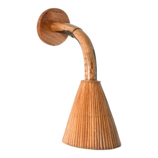 Organic Rattan With Cone Shade Wall Lamp For Sale