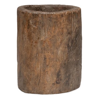 Chinese Provincial Trunk Mortar, C. 1900 For Sale