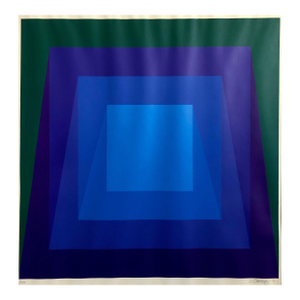 Luitpold Domberger 1970's Op Art Cintique Geometric Abstract Color Gradations Silkscreen Domberger 1970