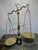 Grand-sized brass scale. Likely dating from the late 19th century, and made in a late Victorian style. Functioning...