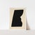 Abstract open edition giclee print by artist Anna Pepe, 20"x28". Elegant black geometrical form on beige background....