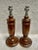 Wood Antique 1890's Oak English Candlesticks Silver Leaf Tops- a Pair For Sale - Image 7 of 11