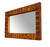 Rectangular wall mirror with a bamboo and rattan frame, typical of the Italian bohemian style of the 1960s. The bamboo and...
