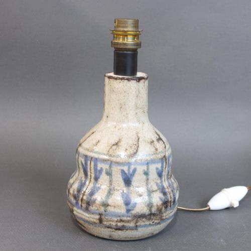 Mid-Century French Ceramic Table Lamp by Le Mûrier, Vallauris, 1960s For Sale - Image 3 of 13