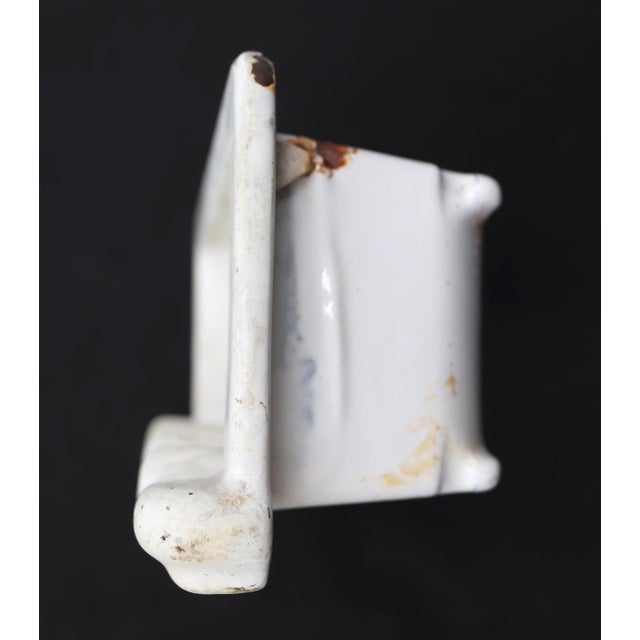 Traditional Antique Recessed Enameled Cast Iron Bathtub Soap Dish For Sale - Image 3 of 7